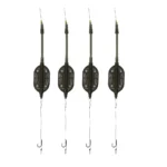 Set 4 monturi method feeder, cu tija long cast