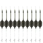 Set 10 monturi method feeder, cu tija long cast