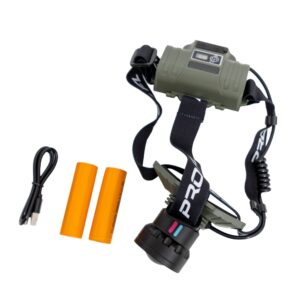 Lanterna Frontala ProFL Dual Led (albAlbastru UV) 2 acumulatori, afisaj digital (4)