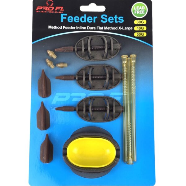 Set 3 Momitoare In-line Dura Flat, Method Feeder X-Large 30g,40g,50g, cu Matrita