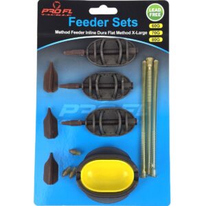 Set 3 Momitoare In-line Dura Flat, Method Feeder X-Large 60g, 70g, 80g, cu Matrita